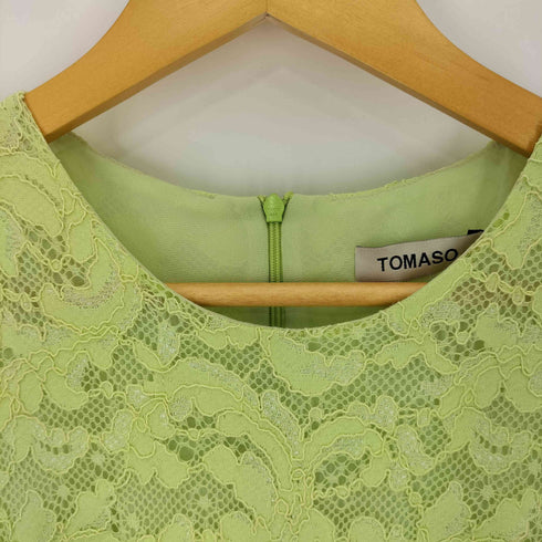 TOMASO イタリア製 レース タックスカート ノースリーブ チュニック ワンピース レディース EUR:40