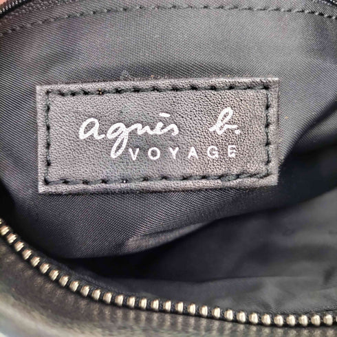 アニエスベーボヤージュ agnes b. VOYAGE レザー ロゴ 型押し ショルダーバッグ レディース