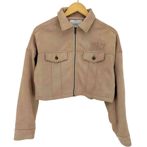 チコ Chico 25ss 胸ロゴショート丈スエードジップブルゾン レディース FREE