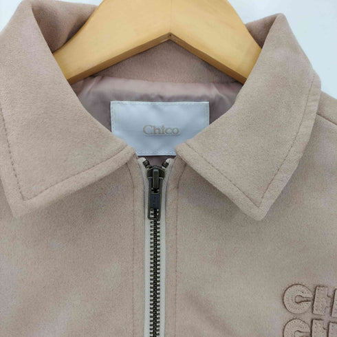 チコ Chico 25ss 胸ロゴショート丈スエードジップブルゾン レディース FREE