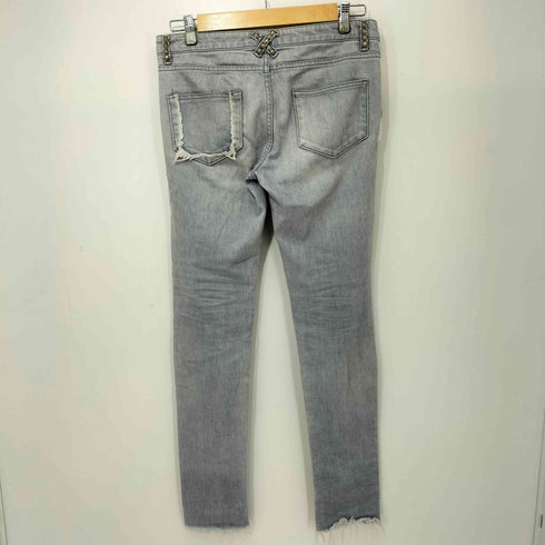 ZAC VARGAS スタッズ ダメージ加工 カットオフ スキニーデニムパンツ Y2K メンズ JPN:S