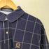 トミーヒルフィガー TOMMY HILFIGER 90s エンブレム刺繍 鹿の子 ピケ チェック ポロシャツ メンズ import:L