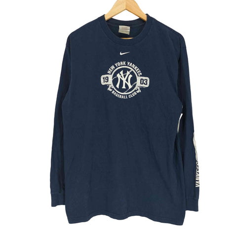 ナイキ NIKE 90-00s TEAMタグ ベースボールチームプリント 長袖 Tシャツ メンズ M