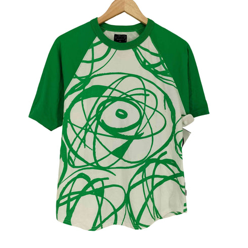 ステューシー Stussy Atmic Ring アトミックリング ラグラン 半袖 Tシャツ メンズ S