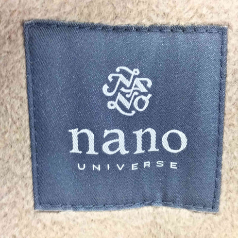 ナノユニバース NANO universe ウール混ノーカラーVネックコート レディース 36