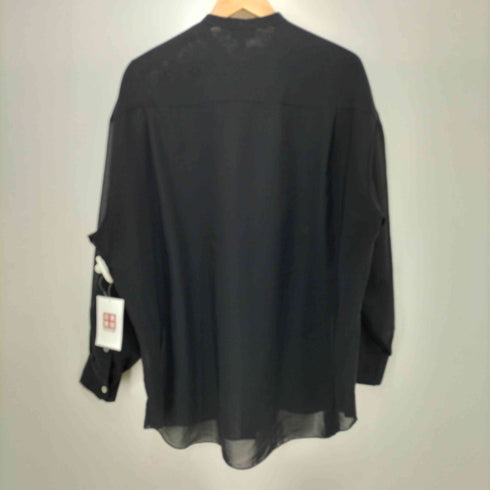 セオリー theory シアー オーバーサイズ バンドカラーシャツ COLLARLESS OS SH V レディース JPN:S