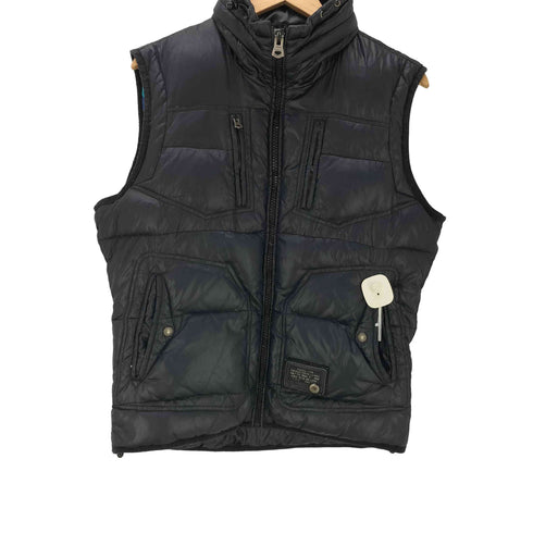 ディーゼル DIESEL 00S パッカブル フード ギミック シャイニー ダウン ベスト Y2K メンズ import:L