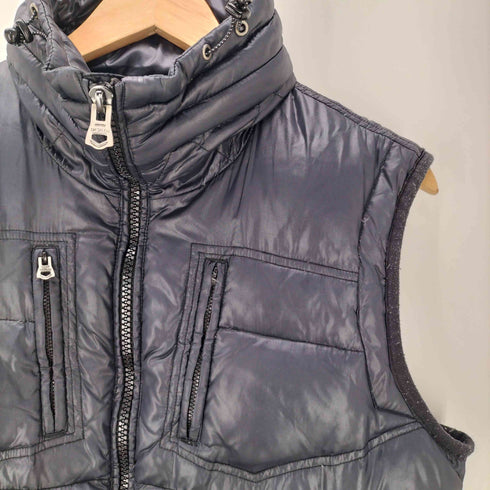 ディーゼル DIESEL 00S パッカブル フード ギミック シャイニー ダウン ベスト Y2K メンズ import:L