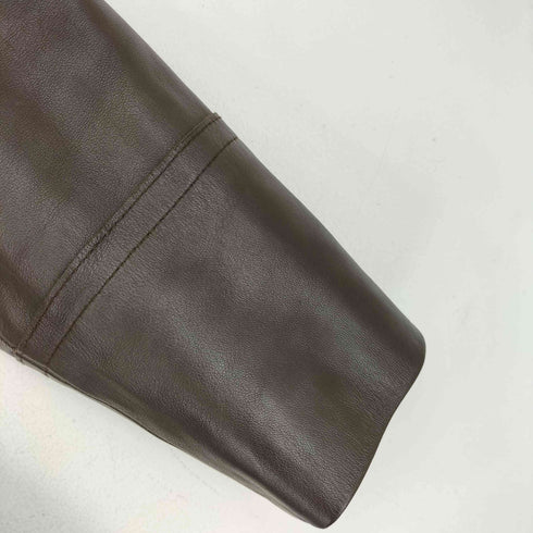 CLASSY ラムレザー ノーカラーコート レディース JPN:M