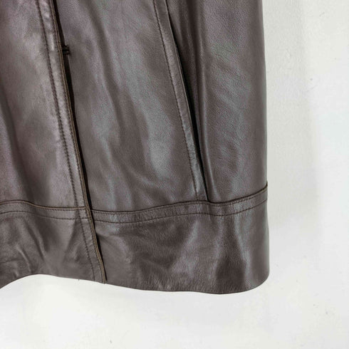 CLASSY ラムレザー ノーカラーコート レディース JPN:M