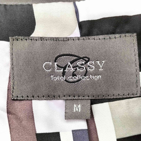CLASSY ラムレザー ノーカラーコート レディース JPN:M