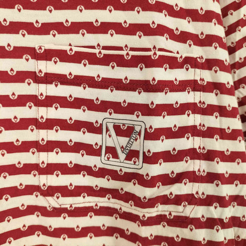 ルイヴィトン LOUIS VUITTON ダイヤ ボーダー柄 ロゴプリント ポケット 半袖 カットソー メンズ S