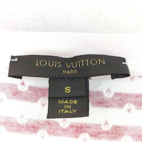 ルイヴィトン LOUIS VUITTON ダイヤ ボーダー柄 ロゴプリント ポケット 半袖 カットソー メンズ S