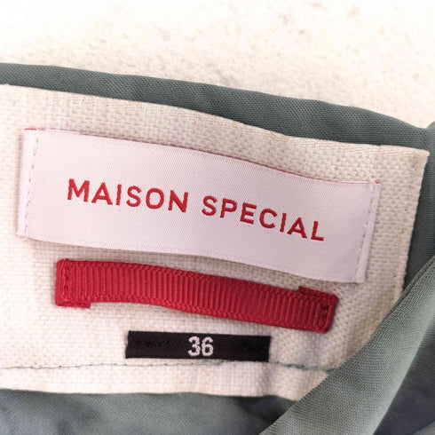 メゾンスペシャル MAISON SPECIAL レーヨン ツータック サテンパンツ レディース 36
