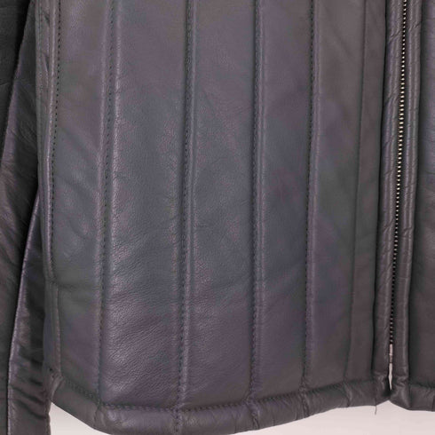 アヴィレックス AVIREX カウレザー キルティング シングルライダースジャケット メンズ import:L