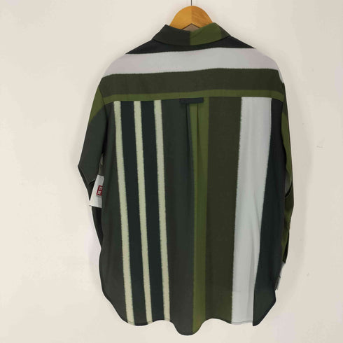アメリ AMERI BLURRED STRIPE OVER SHIRT 袖スリット ストライプオーバーシャツ レディース F