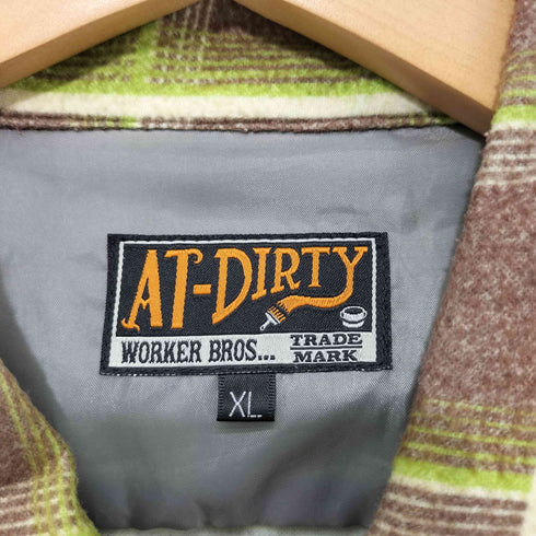AT-DIRTY チェック フランネルシャツ メンズ XL