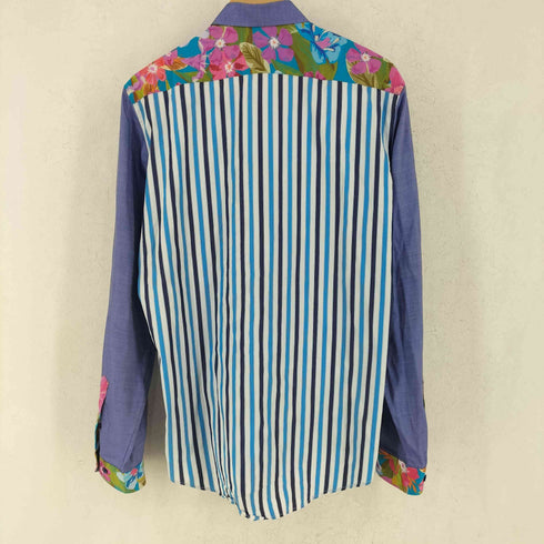 エトロ ETRO フラワー ストライプ クレイジーパターン レギュラーカラーシャツ メンズ 41