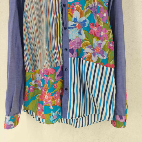 エトロ ETRO フラワー ストライプ クレイジーパターン レギュラーカラーシャツ メンズ 41