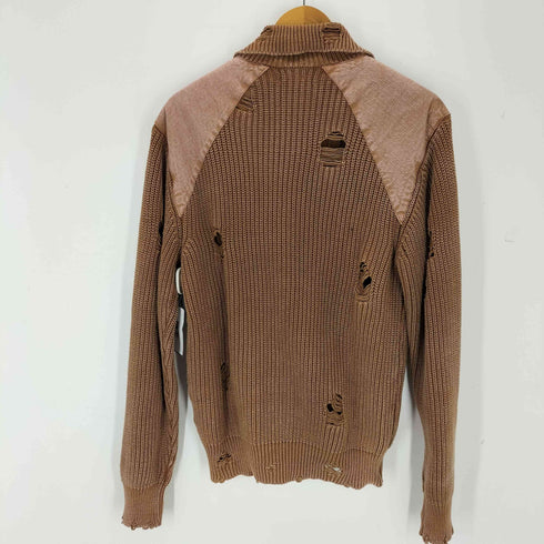 ブレス BREATH 25AW OVERDIE DAMAGE ZIP KNIT オーバーダイ ダメージ ジップニット メンズ M