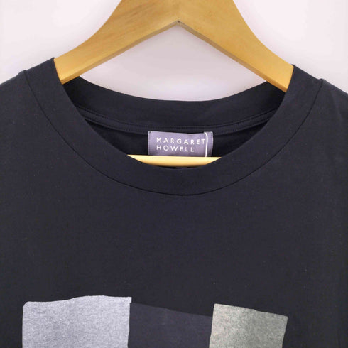マーガレットハウエル MARGARET HOWELL COLLAGE PRINT COTTON JERSEY 半袖Tシャツ レディース L