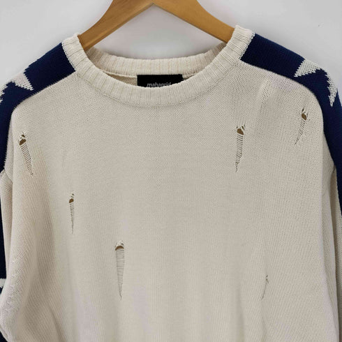 マハグリッド mahagrid STAR CRASH KNIT CREWNECK スタークラッシュニットクルーネック メンズ M