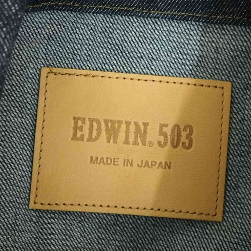エドウィン EDWIN 503 ストレッチデニムジャケット インディゴ トラッカージャケット メンズ S
