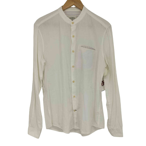 プルアンドベア PULL&BEAR バンドカラーシャツ メンズ JPN:M