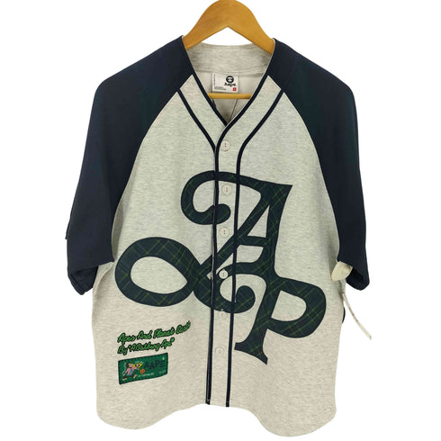 アベイシングエイプ A BATHING APE AAPE BASEBALL SHIRT エイプ ベースボール シャツ メンズ S