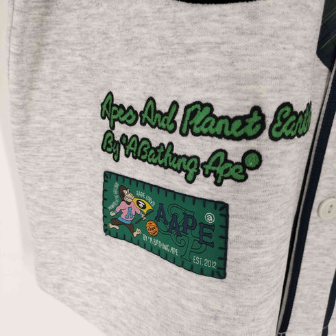アベイシングエイプ A BATHING APE AAPE BASEBALL SHIRT エイプ ベースボール シャツ メンズ S