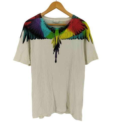 マルセロバーロン MARCELO BURLON フェザー プリント 半袖 Tシャツ メンズ S