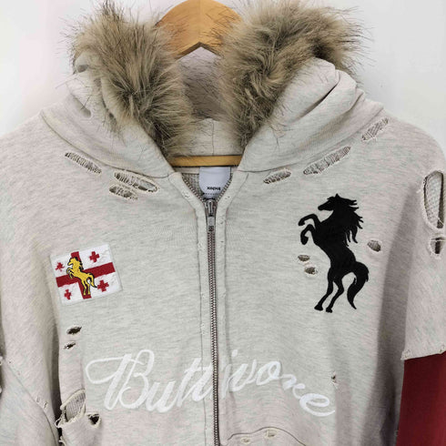 Protocol Index プロトコルインデックス BUTTIVORE FUR LINING ZIP HOODIE ファーライニング ジップフーディー メンズ 1