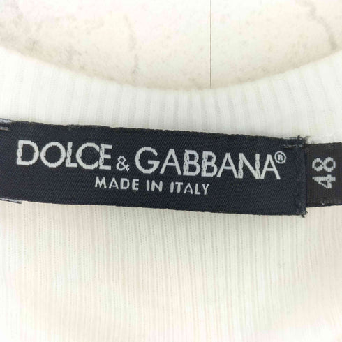 ドルチェアンドガッバーナ DOLCE&GABBANA CALCIO カルチョ ロゴワッペン リブ 長袖 Tシャツ メンズ 48