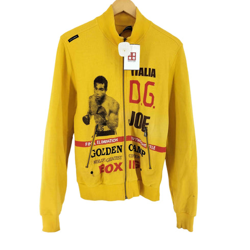 ドルチェアンドガッバーナ DOLCE&GABBANA ボクシング グラフィック プリント スウェット トラック ジャケット Y2K ノームコア メンズ 50