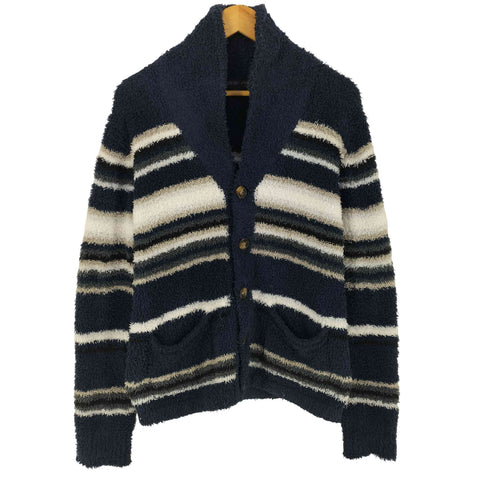 ベアフットドリームス BAREFOOT DREAMS ショールカラー ボーダー カーディガン メンズ L