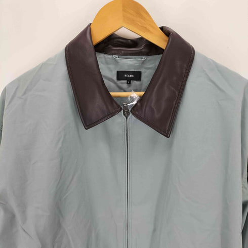 ビームス BEAMS Synthetic Leather Collar Blouson シセティック レザーカラーブルゾン メンズ L