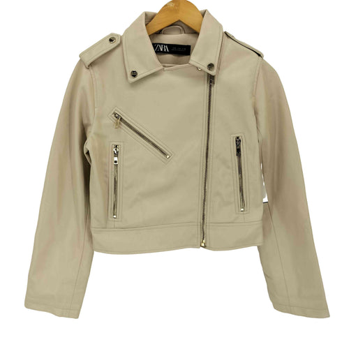 ザラ ZARA フェイクレザー ライダースジャケット レディース JPN:S