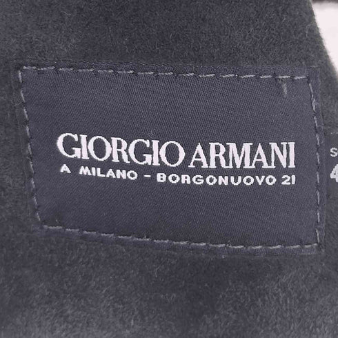 ジョルジオアルマーニ Giorgio Armani ラムレザー 裏ボア スウェード ジップアップ ムートンジャケット メンズ 48