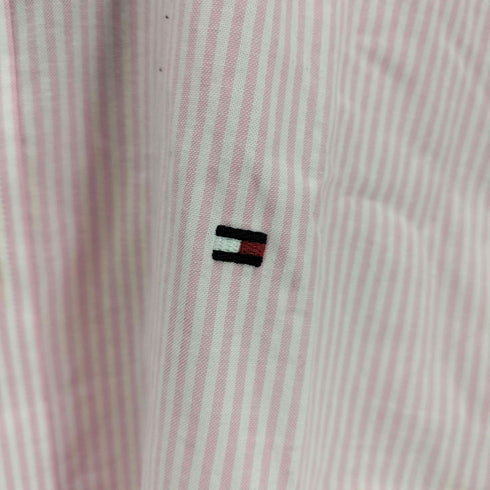 トミーヒルフィガー TOMMY HILFIGER オックスフォード半袖 ストライプシャツ メンズ L