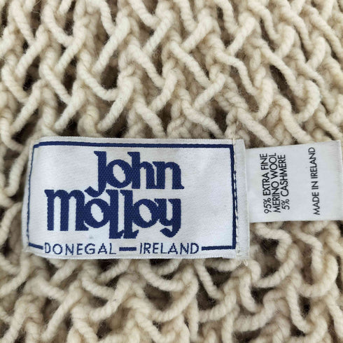 ジョンモロイ John Molloy カシミヤ混 ウール メッシュ ニット マフラー レディース