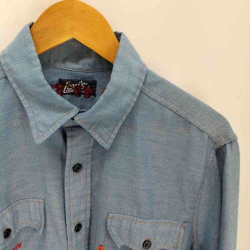 リーバイス Levis 80s 刺繍 長袖 シャンブレーシャツ メンズ L