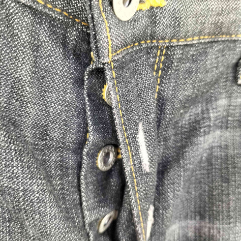 バナナリパブリック BANANA REPUBLIC ジップデザイン ダメージ加工 フレア デニム パンツ Y2K メンズ 31
