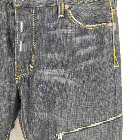 バナナリパブリック BANANA REPUBLIC ジップデザイン ダメージ加工 フレア デニム パンツ Y2K メンズ 31