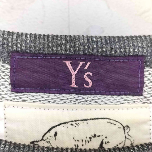 ワイズ Ys beanxious ビーアンキシャス レオパード フロッキープリント 前V スウェット メンズ