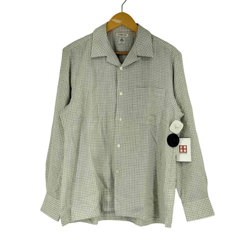 フェアファクス FAIRFAX カシミヤ混 開襟 チェック シャツ メンズ JPN:M