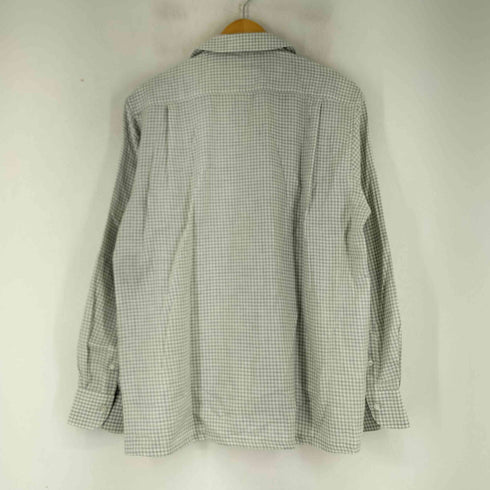 フェアファクス FAIRFAX カシミヤ混 開襟 チェック シャツ メンズ JPN:M