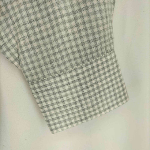 フェアファクス FAIRFAX カシミヤ混 開襟 チェック シャツ メンズ JPN:M