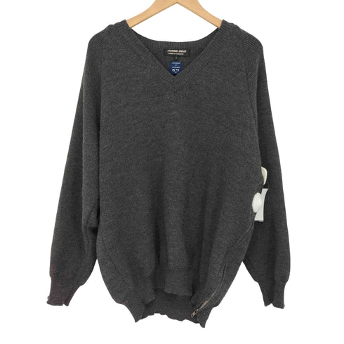 コムデギャルソンオムドゥ COMME des GARCONS HOMME DEUX Lochaven of Scotland Vネック ジップデザインニット メンズ JPN:L
