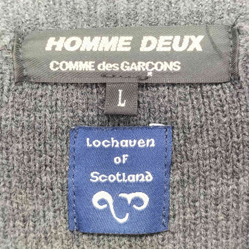コムデギャルソンオムドゥ COMME des GARCONS HOMME DEUX Lochaven of Scotland Vネック ジップデザインニット メンズ JPN:L