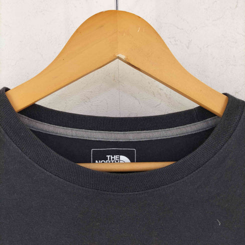 ザノースフェイス THE NORTH FACE フロントロゴ 袖プリント 長袖 Tシャツ メンズ S